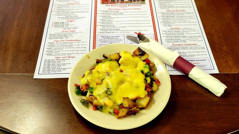 Home fries with Hollandaise