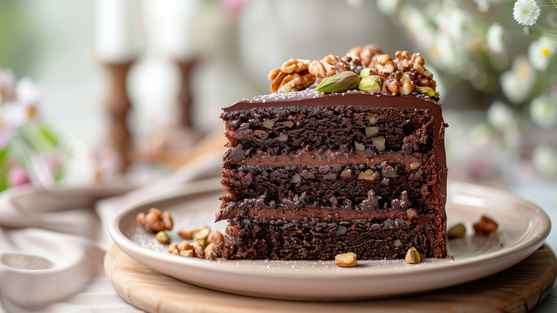 moist chocolate cake with rich chocolate frosting
