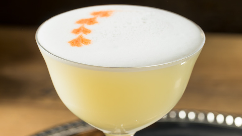 white dog sour cocktail froth