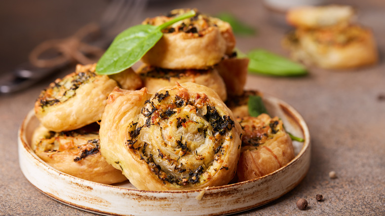 Puff pastry pinwheels