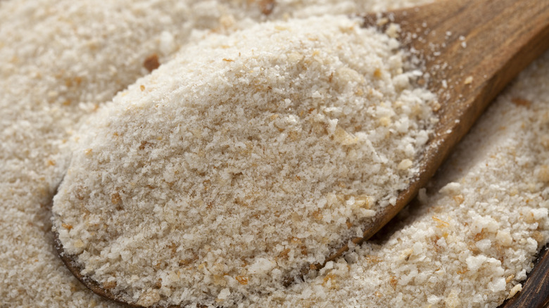 Breadcrumbs with spoon