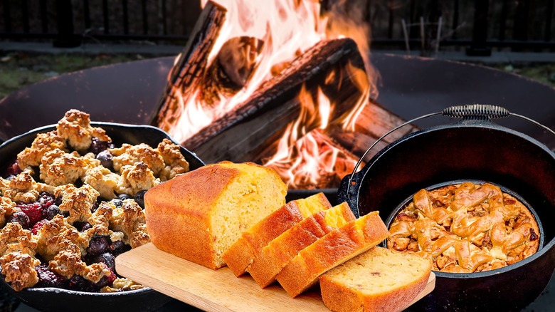 foods around a campfire