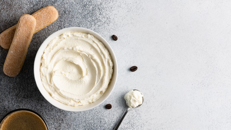 Creole cream cheese in bowl