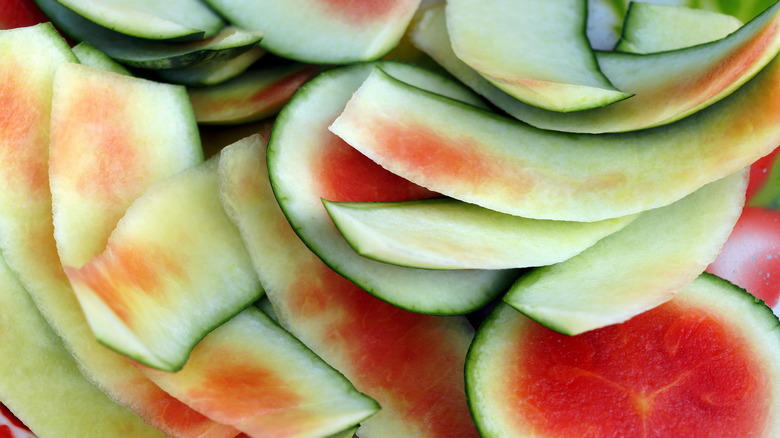 pile of watermelon rinds