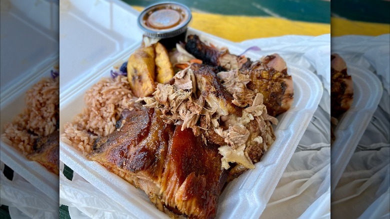 Jerk chicken pork and ribs to-go