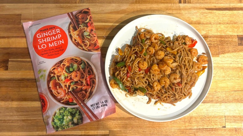 Trader Joe's ginger shrimp lo mein