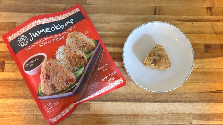 Trader Joe's jumeokbap on counter