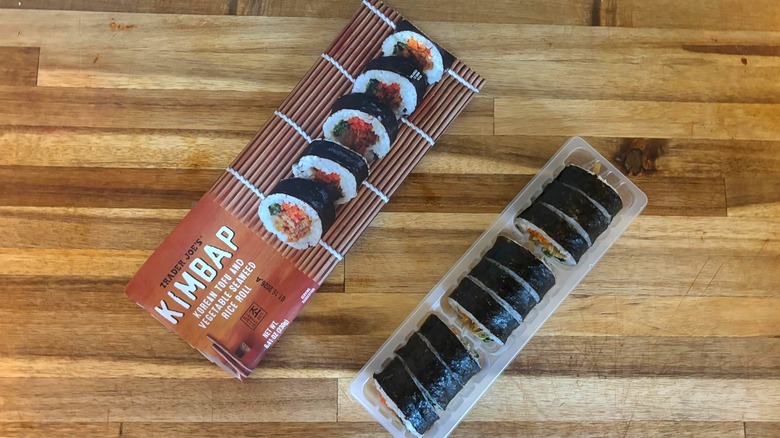 Trader Joe's kimbap on counter