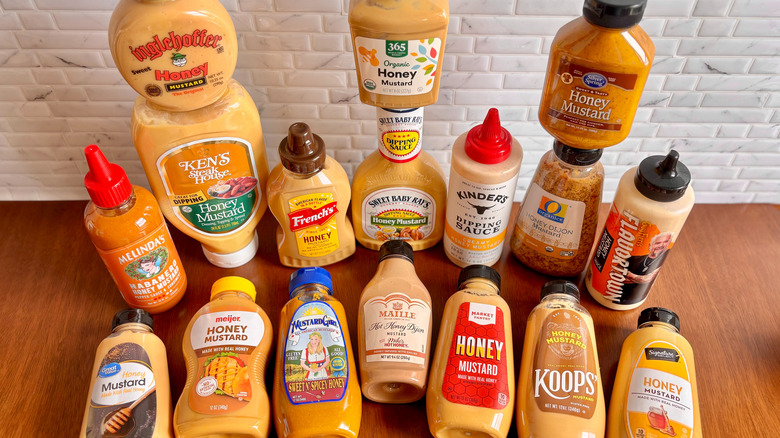 various honey mustard bottles