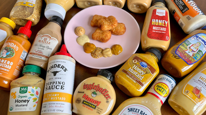 various honey mustard bottles