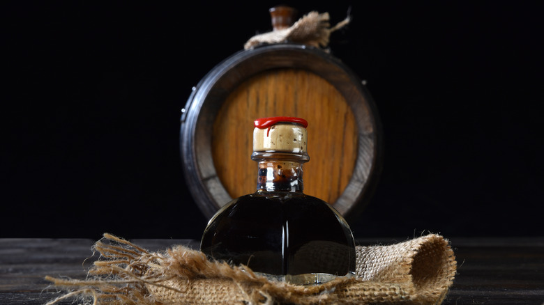 Balsamic vinegar in a bottle