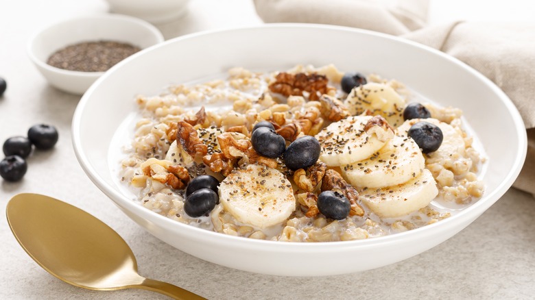 oatmeal with nuts seeds fruit