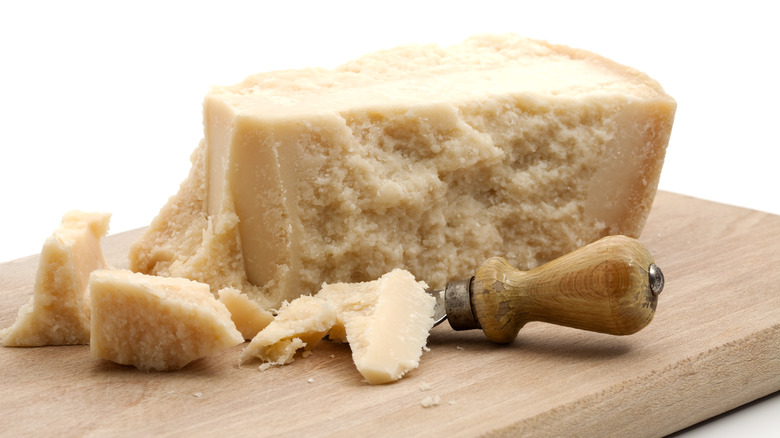 Parmigiano Reggiano on a board