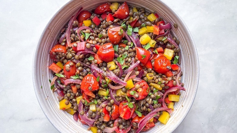 lentil salad with vegetables