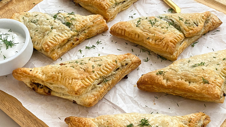 hand pies on baking sheet