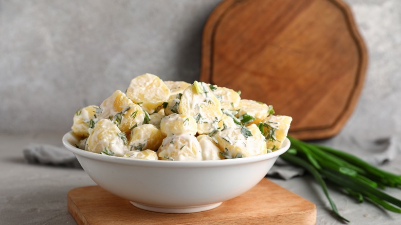 Heaping bowl of potato salad