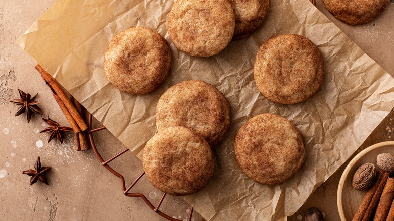 Cookies on baking paper