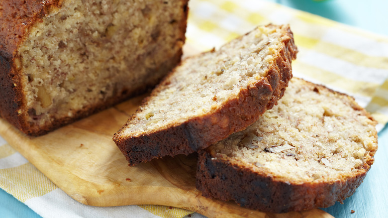 cut banana bread