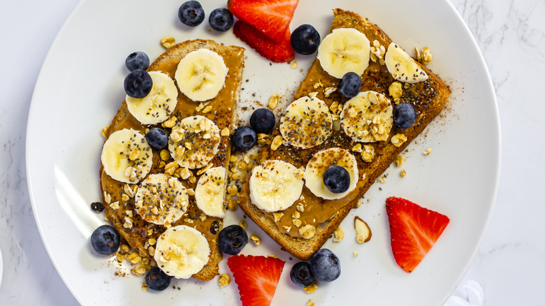 Peanut butter breakfast toast