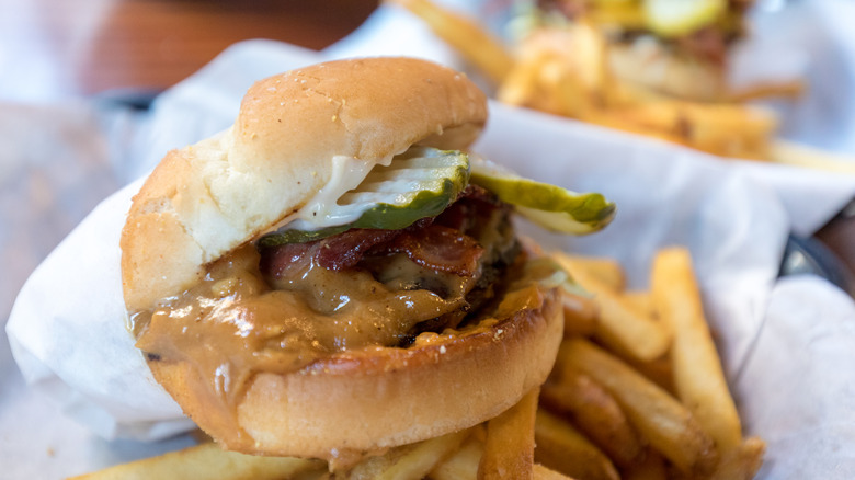 Hamburger with peanut butter