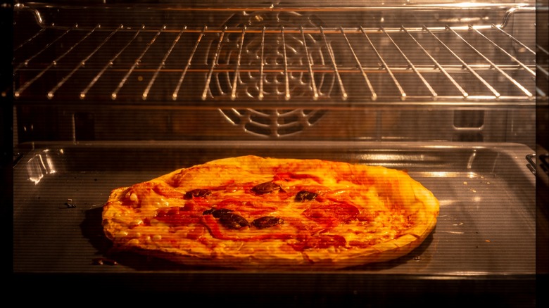 Pizza in home oven