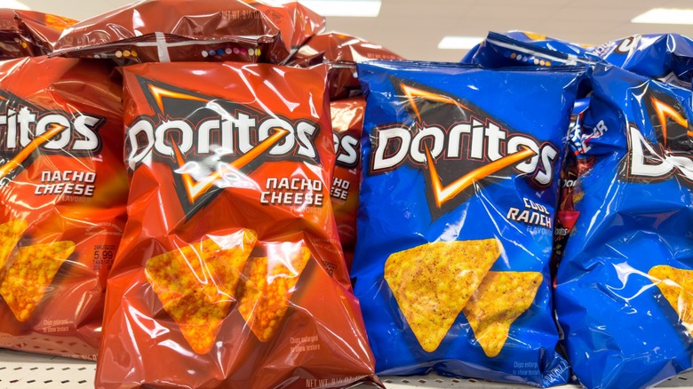 Doritos shelf at supermarket