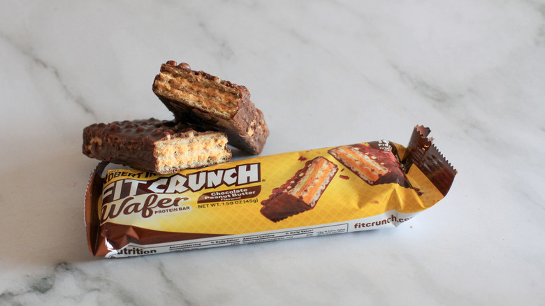 FitCrunch peanut butter wafer bar