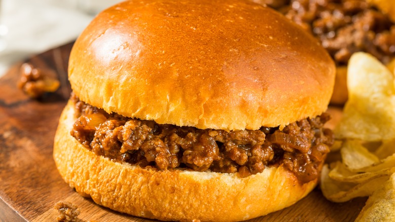 Sloppy Joe sandwich