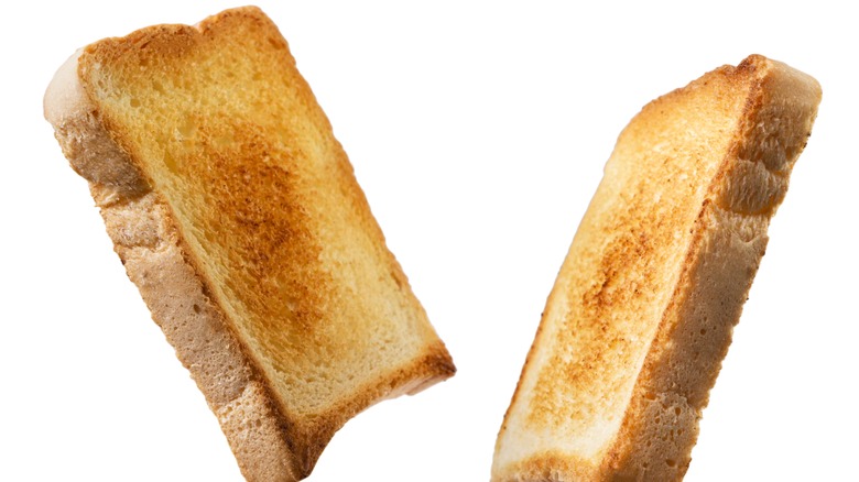 Two pieces of toast