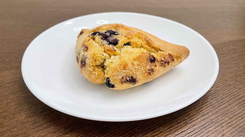 Blueberry Scone on plate