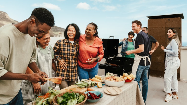 People cooking together