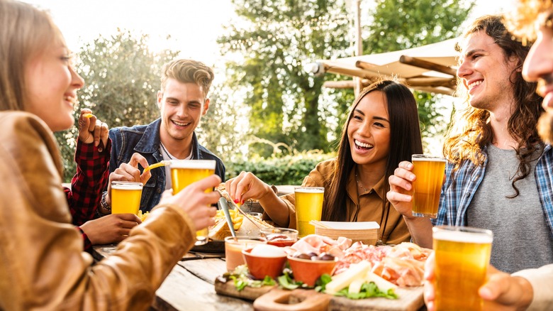 People enjoying a meal together