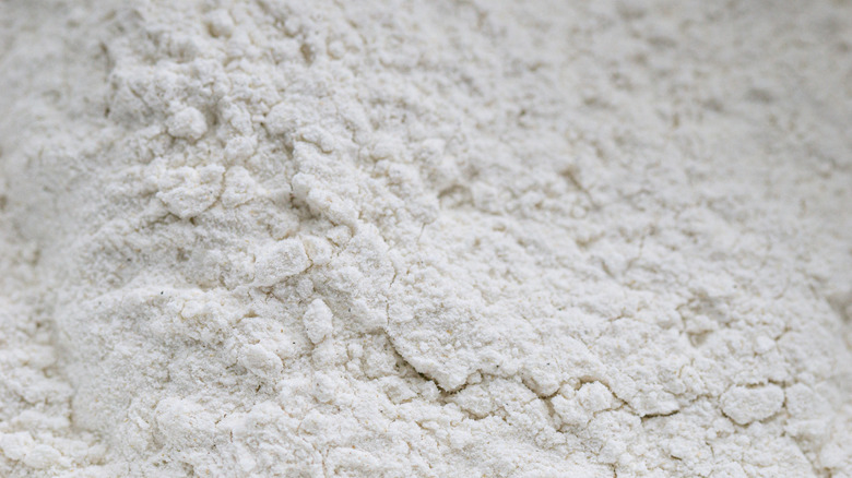 White flour as background