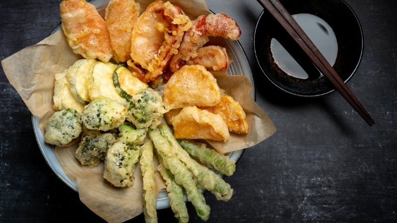 Tempura style vegetables 