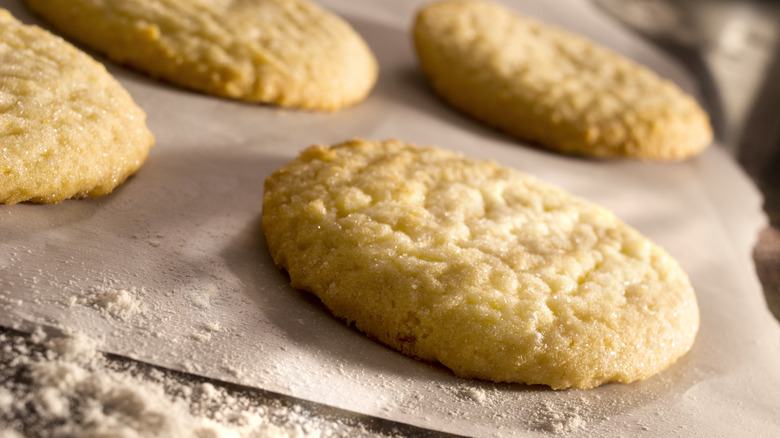 Cookies on baking sheet