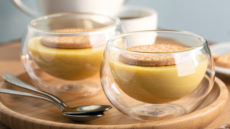 Zabaglione in glass dishes