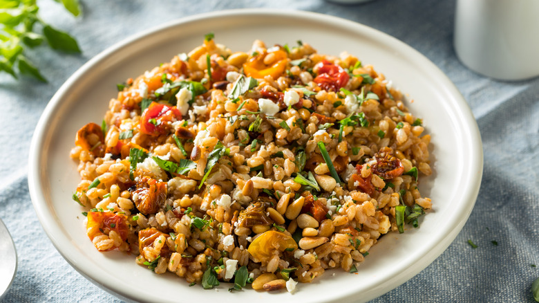 Grain salad made with farro