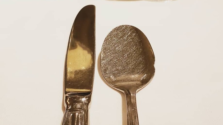 French sauce spoon and knife