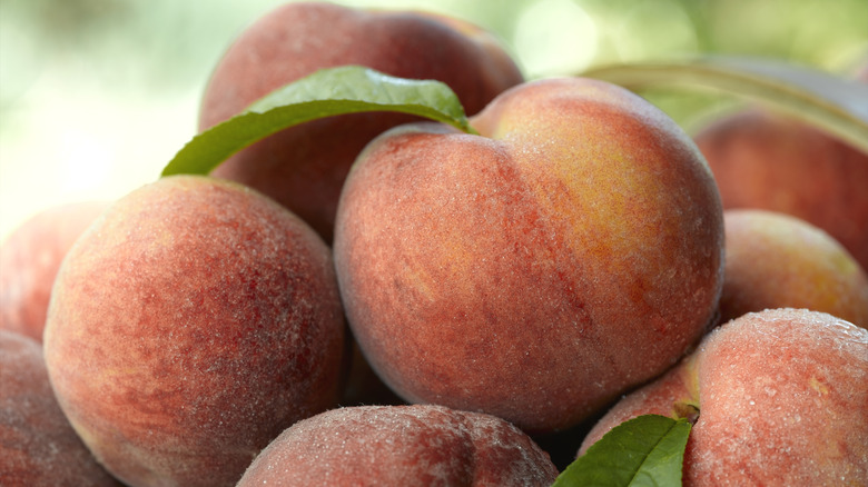 Pile of peaches