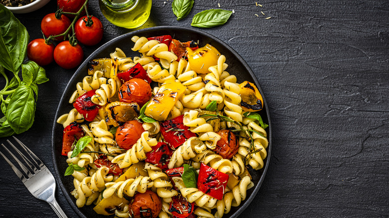 Pasta salad in a bowl