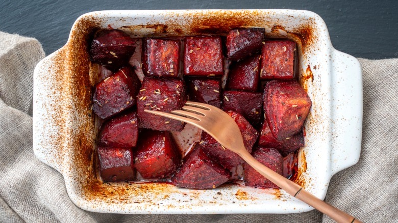 honey-glazed roasted beets