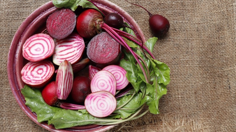 red and candy beets