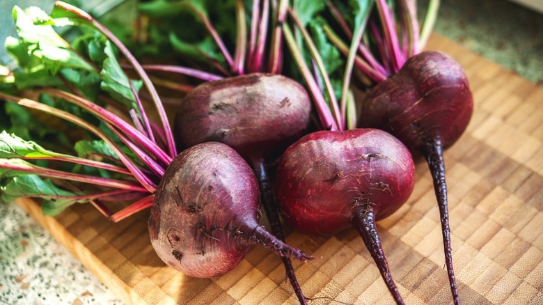 freshly harvested beets