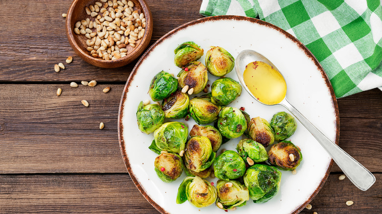 Garlic butter brussels sprouts
