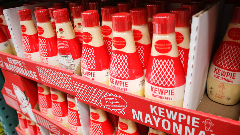 Kewpie mayo on store shelf