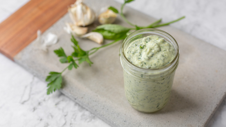 Green goddess in a jar