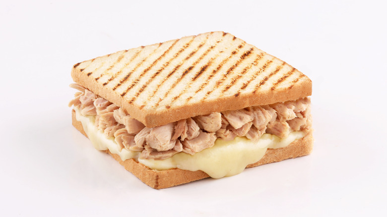 Mozzarella and tuna fish sandwich