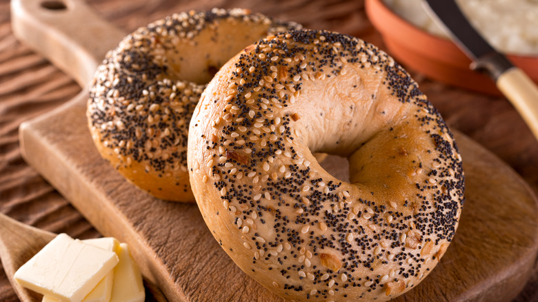 Two everything bagels