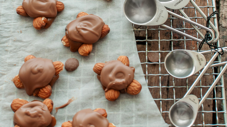 Homemade chocolate turtles 