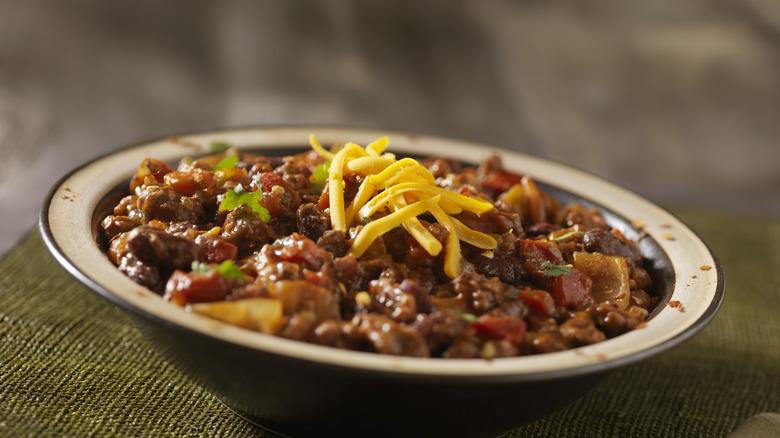 Bowl of bean chili 